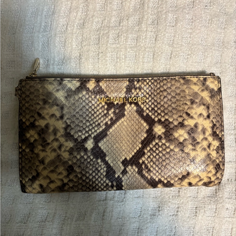 Michael Kors Snake Print Clutch